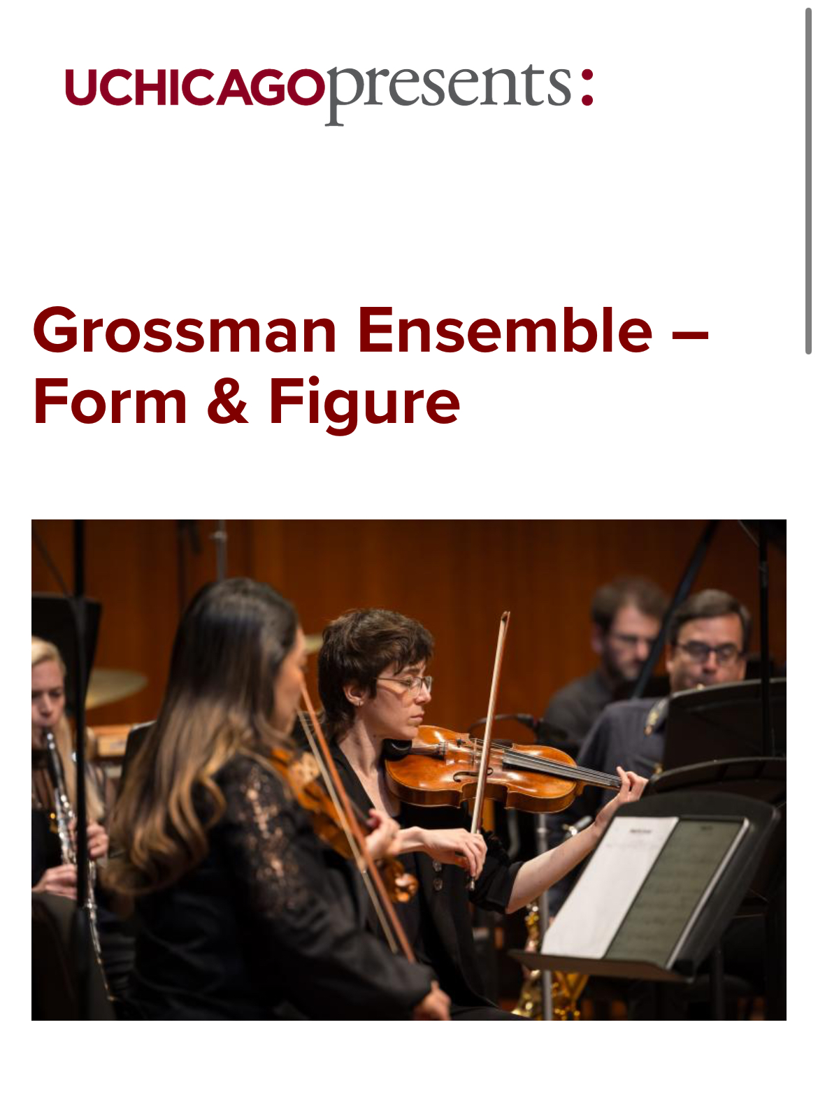 Grossman Ensemble – Form & Figure